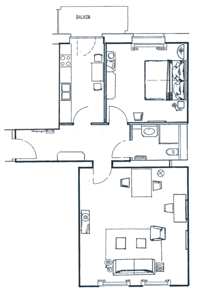 Grundriss Zimmer Louisa's Place Hotel Berlin