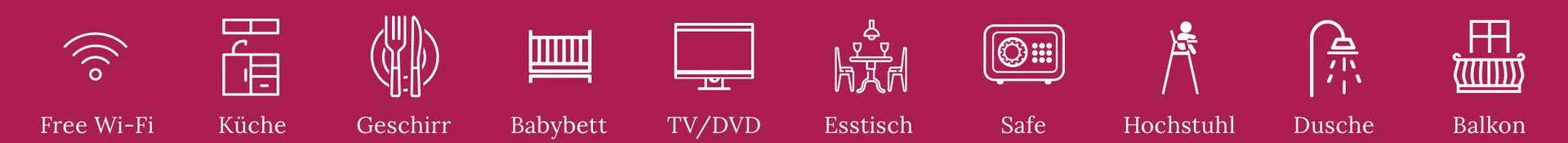 Ausstattungsmerkmale Familienzimmer Louisas Place