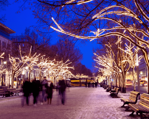 Weihnachtsgeschenke shoppen in Berlin - Lichter am Unter den Linden